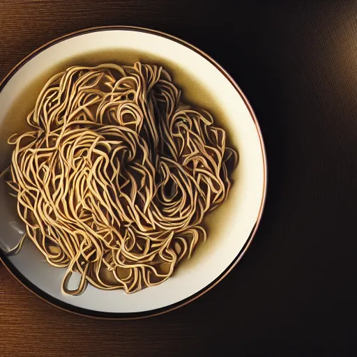 Image similar to photo of a bowl of Yunnan Bridge Noodles, octane render, dynamic lighting