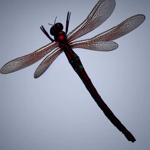 Image similar to a cosmical Dragonfly, concept art, 3d render , unreal 5, ray tracing, art station