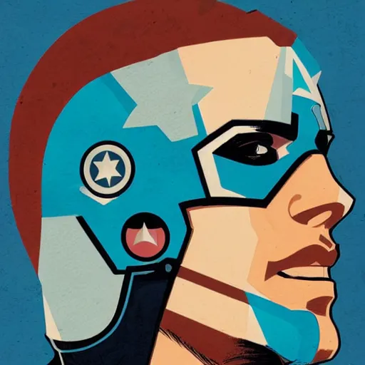 Image similar to Captain America profile picture by Sachin Teng, asymmetrical, Organic Painting , Matte Painting, geometric shapes, hard edges, graffiti, street art:2 by Sachin Teng:4