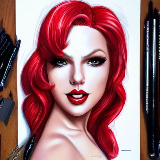 Image similar to Jessica rabbit cosplaying as taylor swift, by artgerm, deviantart
