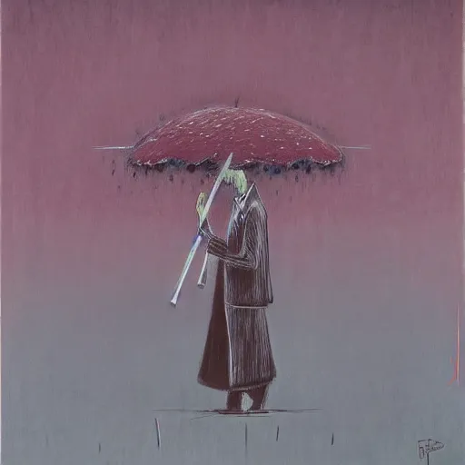 Image similar to a man holding an umbrella, a man holding an umbrella, a man holding an umbrella, a man holding an unmbrella, epic floral composition of deadly silence, intense emotion, powerful painting, gritty feeling, imagining a blissful fate, hope, anger, rage, willing, deconstructed, chaotic, expressive, neo-expressionism, by Francis Bacon, by Beksinski, by Abbas Kiarostami, by Kurosawa, by Hokusai, war photography, colorful, dreams, photojournalism