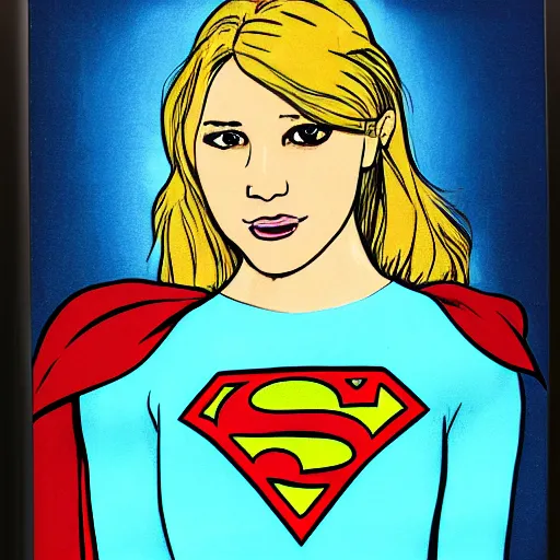 Image similar to a portrait of supergirl