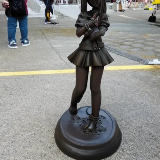 Image similar to Anime girl statue