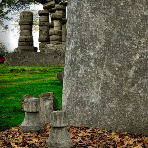 Image similar to giant megalith chess, photography