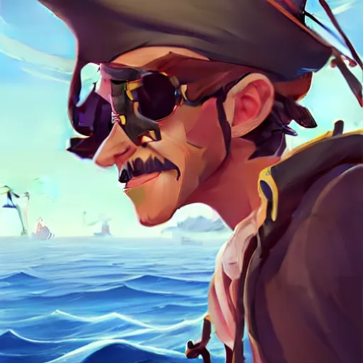 Image similar to painting jack the pirate on sea of thieves game avatar hero smooth face median photoshop filter cutout vector behance hd by jesper ejsing, by rhads, makoto shinkai and lois van baarle, ilya kuvshinov, rossdraws, illustration, art by ilya kuvshinov and gustav klimt