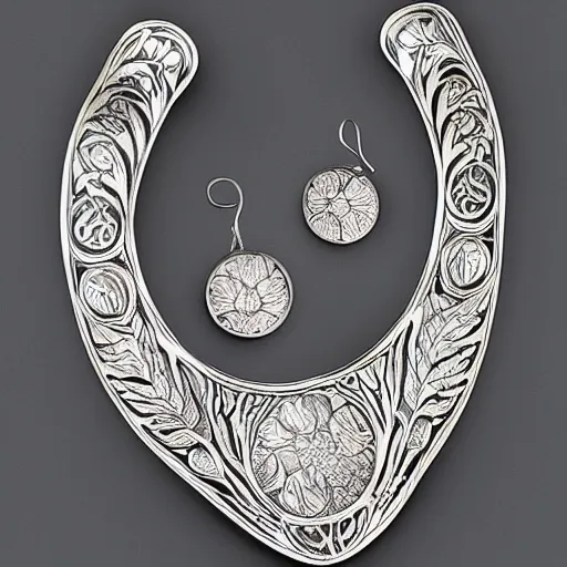 Image similar to hyperrealistic botanical artnouveau complicated constructional artnouveau patterned rene lalique jewelry