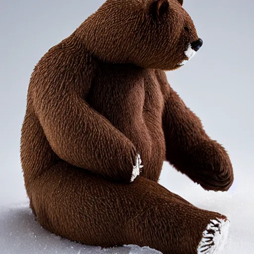 Image similar to Snow Bear Figure, 8K, studio light