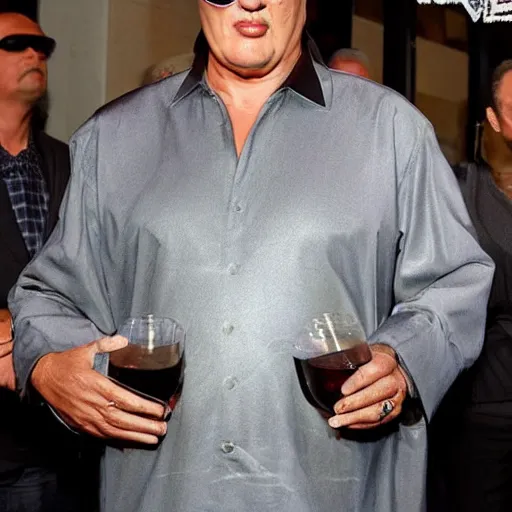 Image similar to steven seagal full body at restaurant opening