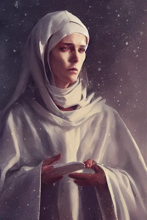 Image similar to catherine of siena by Greg Rutkowski, painting, portrait, trending on artstation