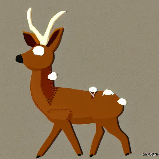 Prompt: deer in the style of little big planet