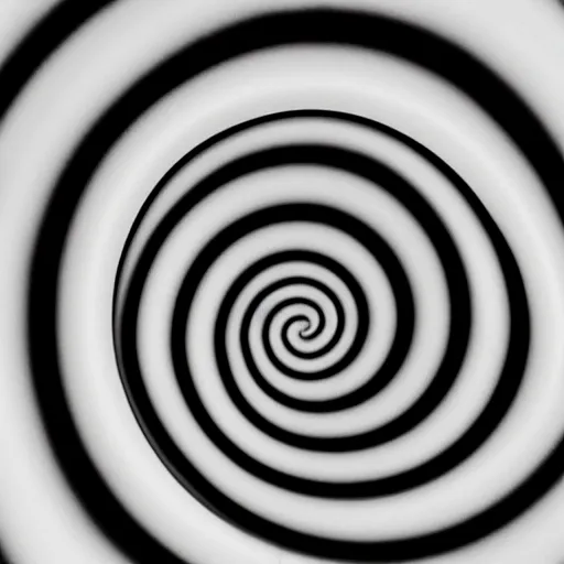 Prompt: a picture of a hypnotic black and white spiral