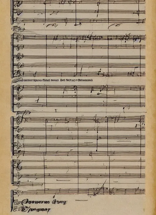 Image similar to scanned page from a beethoven piano sonata score, henle edition.