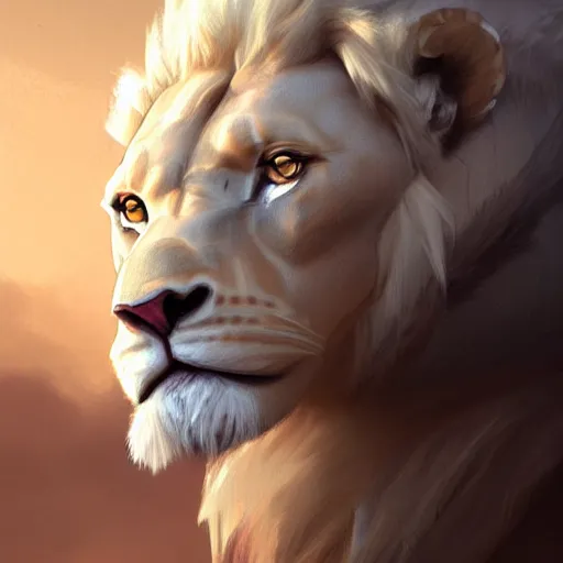 Image similar to a beautiful award winning commission of an anthro albino lion dressed in knight armour,digital art,art by greg rutkowski,character design by charles bowater,ross tran,photorealistic,highly detailed,detailed face,4k,dramatic,deviantart,artstation