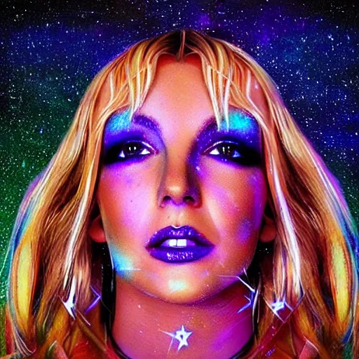 Image similar to “cosmic Britney Spears”