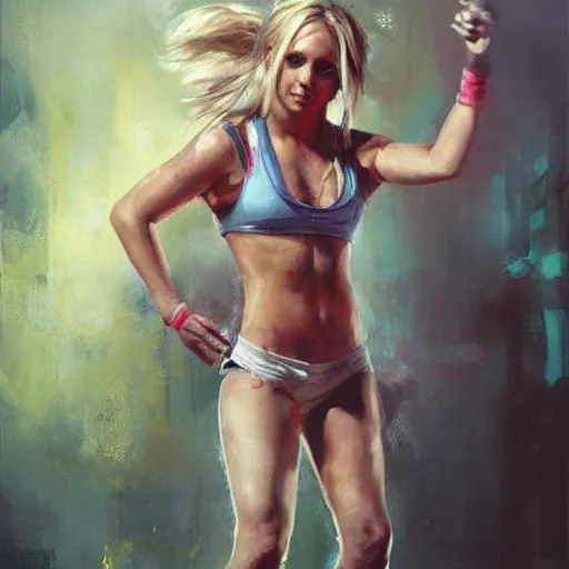 Image similar to full body full britney spears as lola bunny morphed together, hybrid, jeremy mann painting