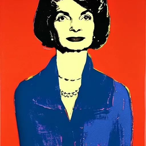 Prompt: painting of jacqueline kennedy. art by andy warhol during golden hour. extremely detailed. beautiful. 4 k. award - winning.