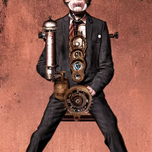 Image similar to the clockwork man, hd photorealistic image