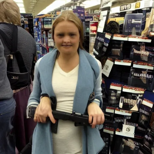 Prompt: This is one of the best Vampires-Holding-Guns at Bed Bath and Beyond