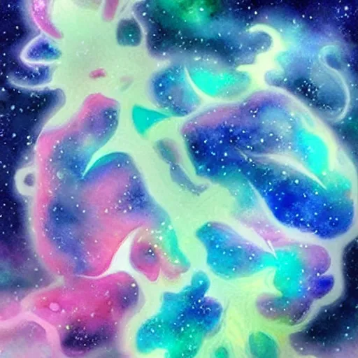 Image similar to frosted astral glacial scarves watercolor artwork confirmed orb