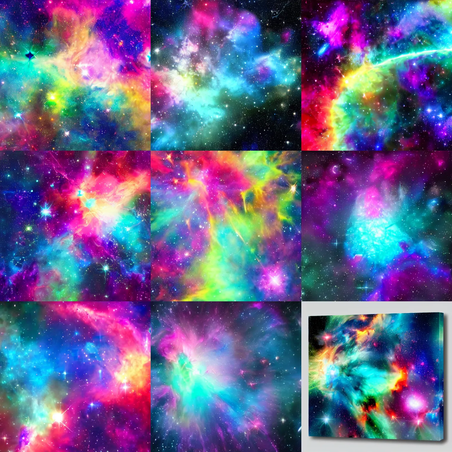 Prompt: hyper realistic nebula with vibrant colors