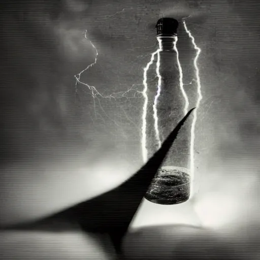 Image similar to a tornado inside a bottle, photo studio, mysterious