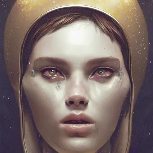 Prompt: a magical robot head, highly detailed, digital painting, smooth, sharp, beautiful face, expressive eyes, art by greg rutkowski and alex gray