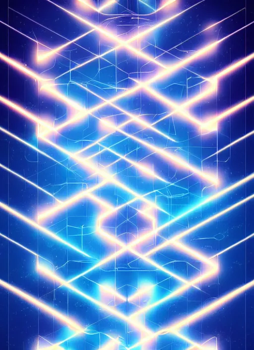 Image similar to symmetry!! abstract minimal product render poster puzzle math scifi, glowing lights!! intricate, elegant, highly detailed, digital painting, artstation, concept art, smooth, sharp focus, illustration, art by artgerm