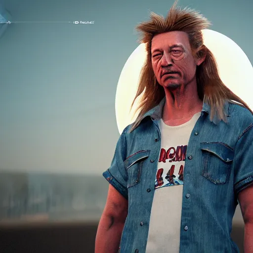 Image similar to hyperrealistic dslr film still of joe dirt, stunning 8 k octane comprehensive 3 d render, inspired by istvan sandorfi & greg rutkowski & unreal engine, perfect symmetry, dim volumetric cinematic lighting, extremely hyper - detailed, incredibly real lifelike attributes & flesh texture, intricate, masterpiece, artstation, stunning