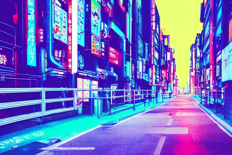 neon tokyo street futuristic aesthetic, wallpaper, | Stable Diffusion ...