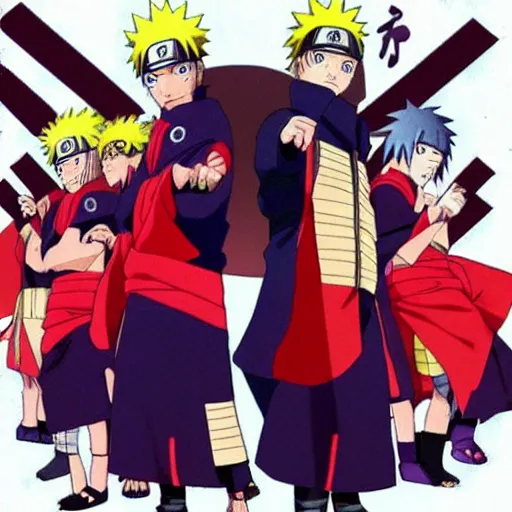 Prompt: naruto as an akatsuki member with sharinggan,