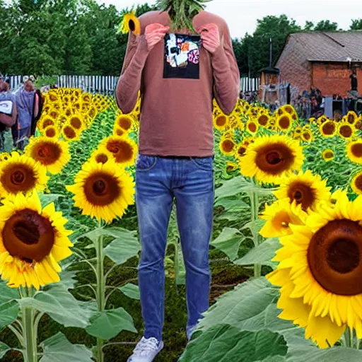 Image similar to plants! vs zombies sunflower!! as a tobacco!! salesman cory arcangel