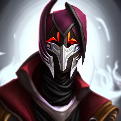 Image similar to Epic portrait of Jhin (league of legends), drinking tea.digital art on artstation