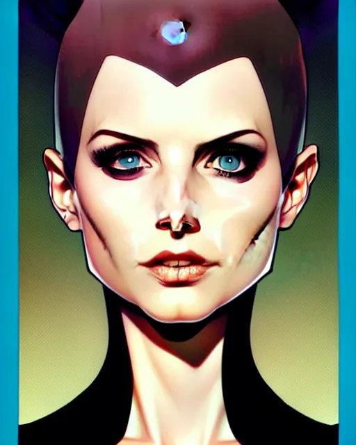 Image similar to artgerm, joshua middleton comic cover art, pretty sarah michelle gellar superhero, asymmetrical big black oval spot covering left eye from eyebrow to cheek, left eye spot only, very pale white skin, no spot right eye, white around right eye