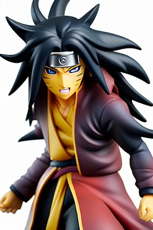 Image similar to still figurine of madara from naruto shippuden, official store photo, commercial photo, featured on amiami, 8 k, 8 5 mm, f. 1 4, beautiful composition