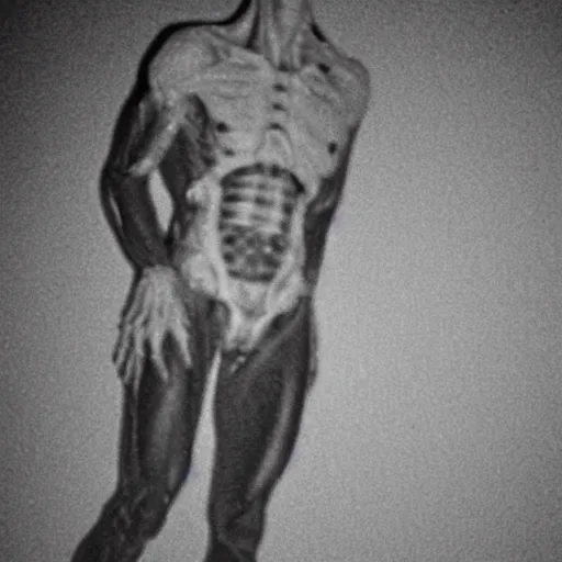 Image similar to grainy autopsy photos of an alien at area 5 1, gory, very realistic