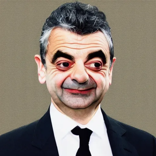 Prompt: rowan atkinson wearing a face mask