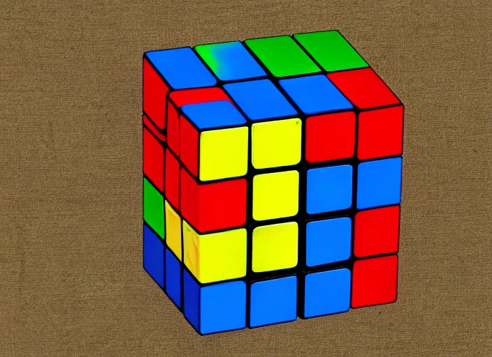 Prompt: texture of a rubix cube, scrambled