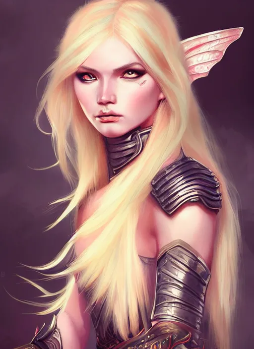 Image similar to blonde combat fairy venizian era, dark fantasy, extremely detailed, sharp focus, portrait, smooth, digital illustration, by rossdraws, frank franzzeta