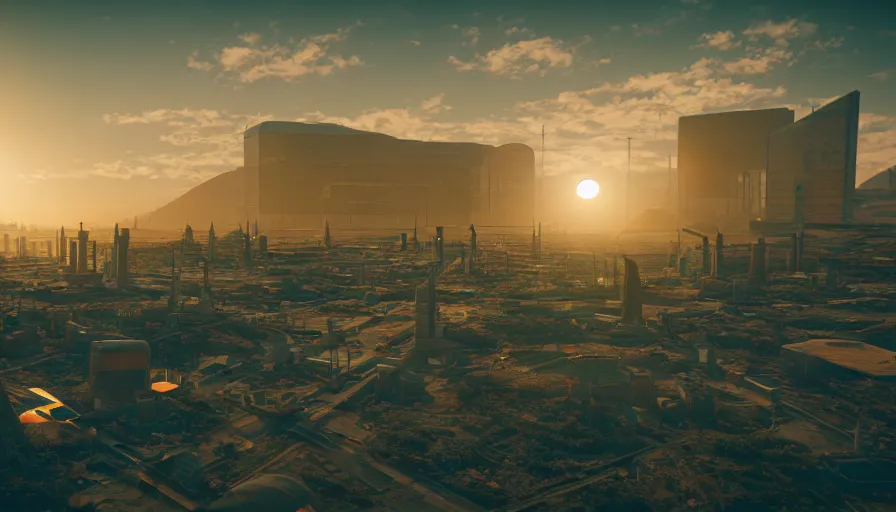 Image similar to Hopeful Solar Punk Utopia, 8k render, octane, unreal engine 5