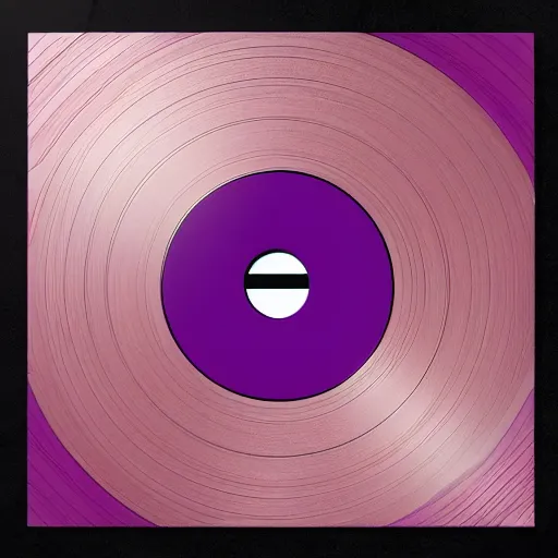 Prompt: high quality vinyl cover, wavy, purple colored
