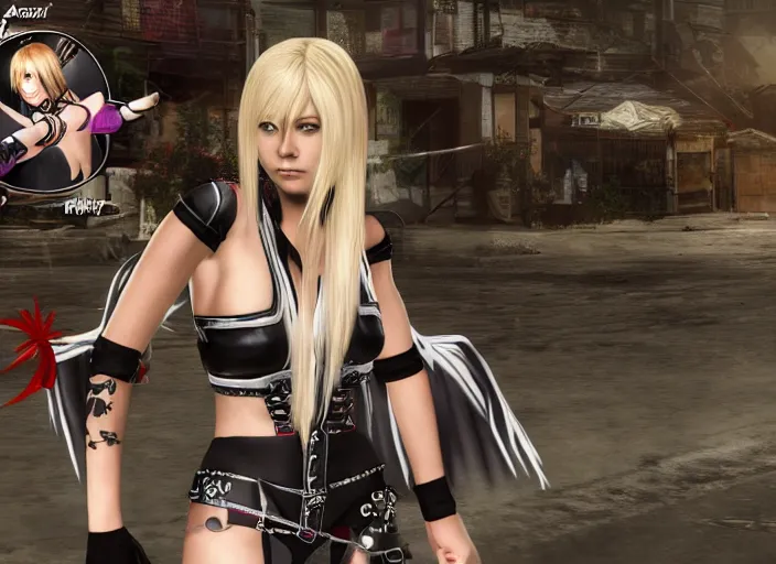 Image similar to Avril Lavigne as a playable character in Dead or Alive, detailed game screenshot 4K