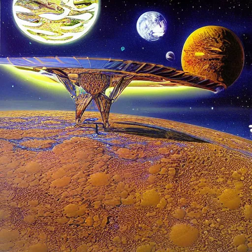 Prompt: Liminal space in outer space by Patrick Woodroffe