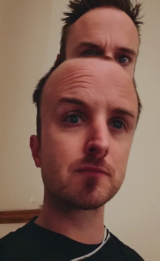 Image similar to img _ 2 4 2 4. jpg. jesse pinkman selfie. candid, snapchat, instagram, hashtags, accidental selfie, front camera, tiktok, popular, realistic, real life