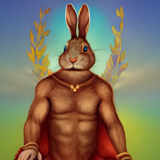 Image similar to a rabbit god by jon neimeister.