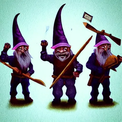 Image similar to “ axe wielding demonic gnomes ”