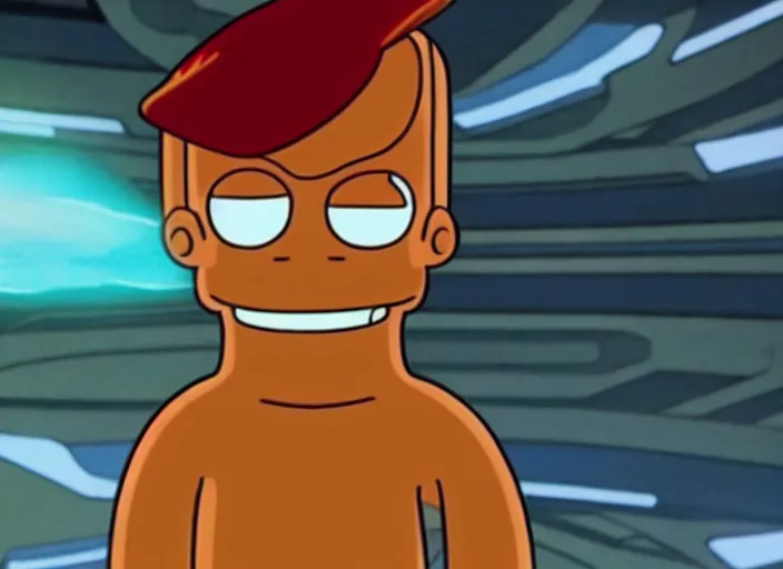 Prompt: film still of futurama character philip j fry in the scifi movie, 4 k