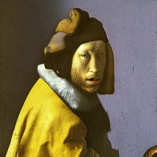 Image similar to retarded wolf, johannes vermeer