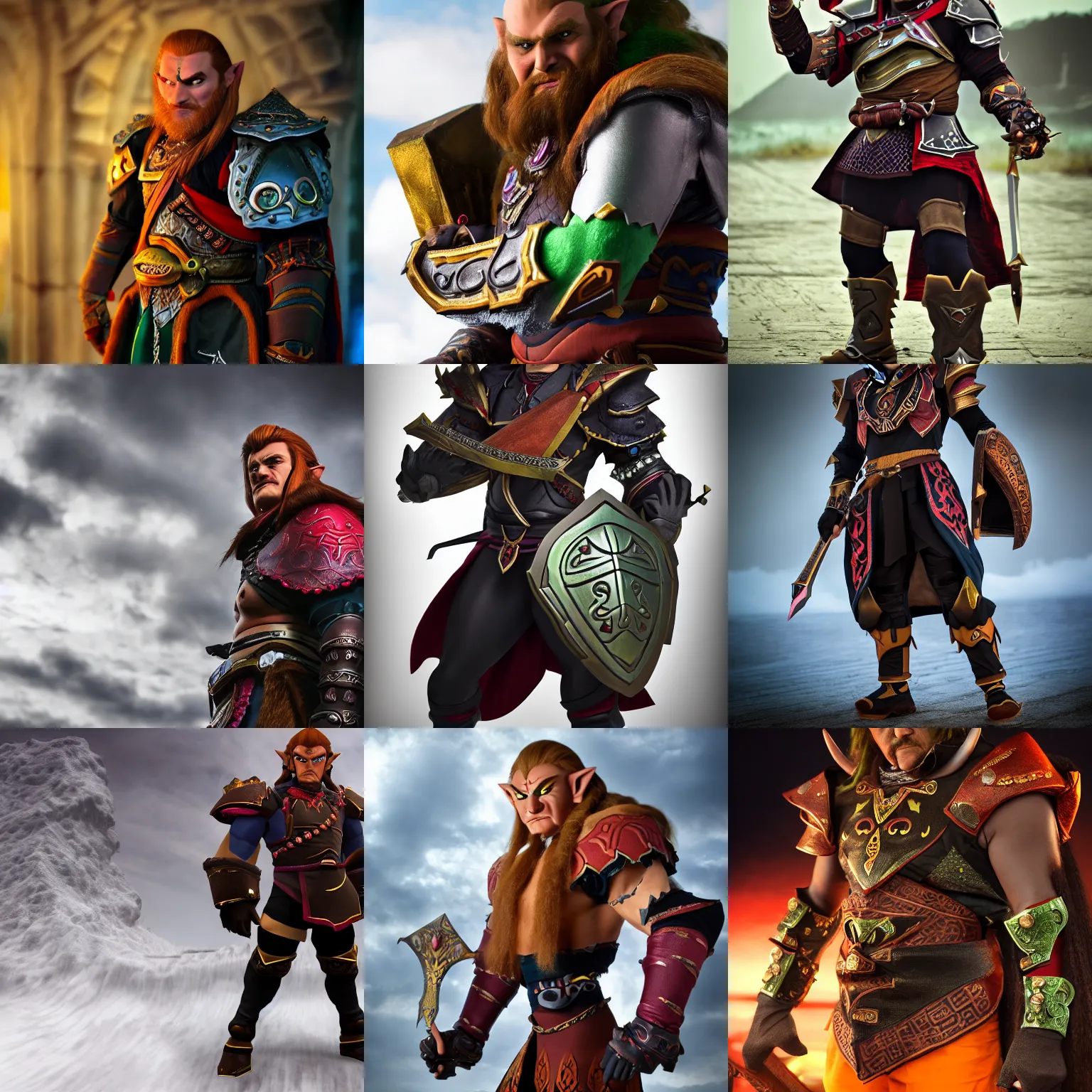 Prompt: Ganondorf from zelda as real human, 8k photography