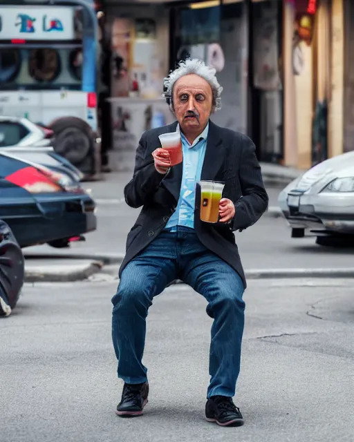 Image similar to a boba tea. hyper realistic and anamorphic 2 0 1 0 s movie still of giovanni falcone, by paolo sorrentino, leica sl 2 3 0 mm, beautiful color, high quality, high textured, lens flare, refined face