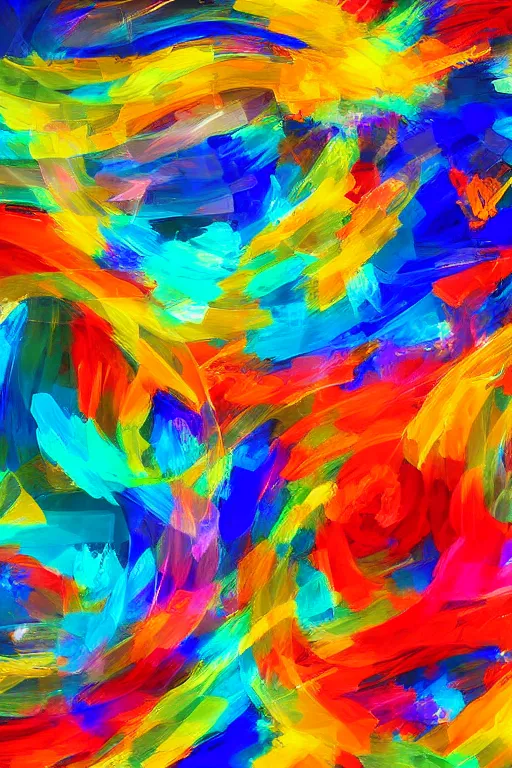 Prompt: abstract expressionist movement digital matter painting. was it all a dream, the ai is learning to learn. to see words. but never pictures. it sees pixels. humans make it an image. there is no image. nothing is real. roll. roll. roll. again.